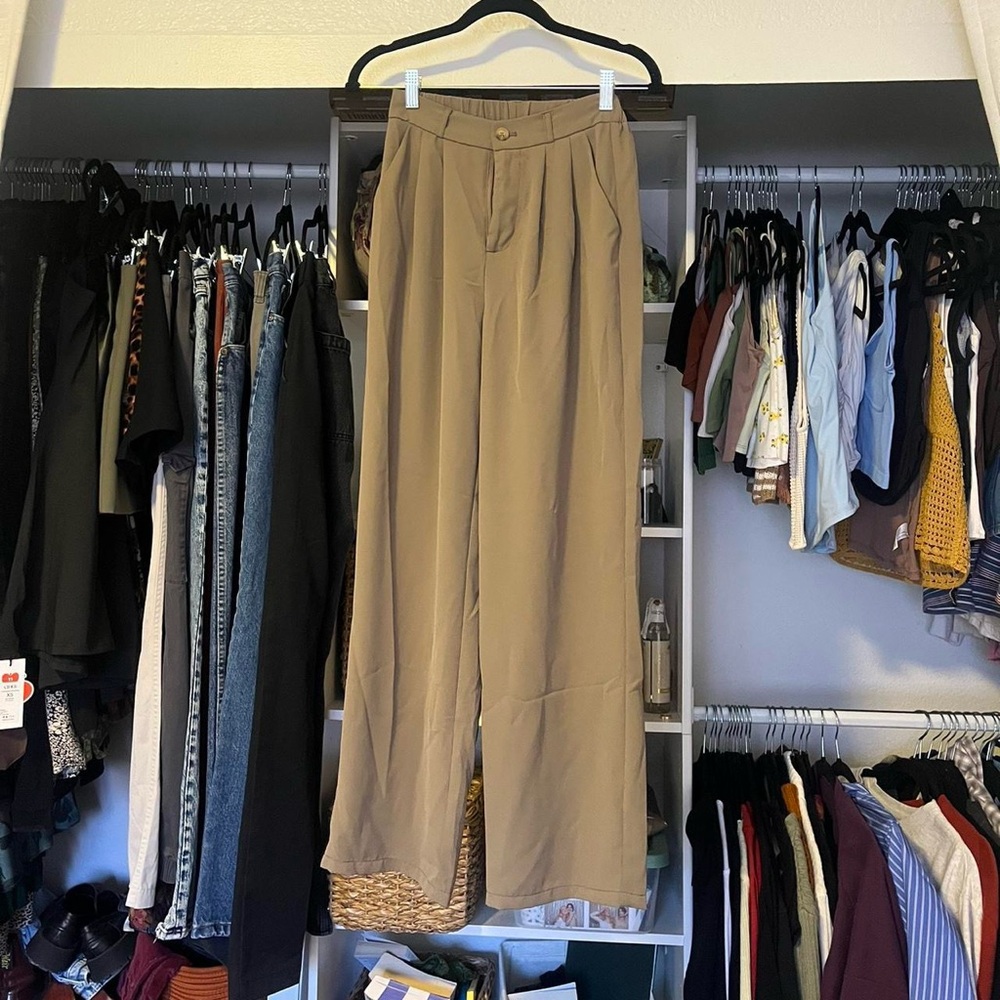H&M Classic Beige Women's Trousers